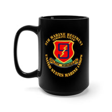Load image into Gallery viewer, Black Mug 15oz - USMC - 9th Marine Regiment - Striking Ninth
