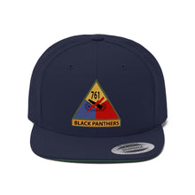 Load image into Gallery viewer, Unisex Flat Bill Hat - 761st Tank Battalion SSI w Name Tape