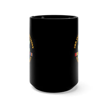 Load image into Gallery viewer, Black Mug 15oz - Army - 3rd ID - Iraq Vet - The Rock of the Marne w SVC Ribbons