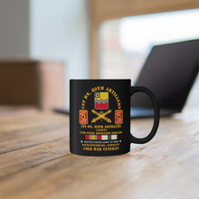 Load image into Gallery viewer, Black mug 11oz - Army - 1st Battalion 80th Artillery - 72nd FA Brigade - Aschaffenburg Federal Republic of Germany with COLD Service Ribbons