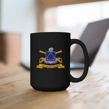 Load image into Gallery viewer, Black Mug 15oz - Army - 180th Cavalry Regiment w Br - Ribbon X 300