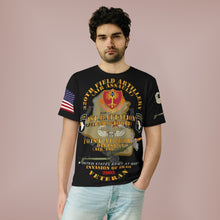 Load image into Gallery viewer, Unisex AOP Cut & Sew T-Shirt - Iraq War - 1st Battalion, 320th Artillery Regiment with Air Assault Badge -105mm Iraq War Service Ribbons