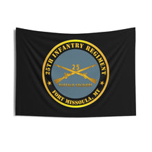 Load image into Gallery viewer, Indoor Wall Tapestries - Army - 25th Infantry Regiment - Fort Missoula, MT - Buffalo Soldiers w Inf Branch V1