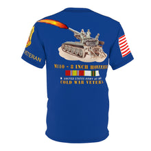 Load image into Gallery viewer, Unisex All Over Print - Army - 2nd Bn 83rd Artillery Babenhausen Germany w COLD SVC - Front w M110 Firing Back - Dark Blue