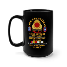 Load image into Gallery viewer, Black Mug 15oz - Army - Cold War Vet - 172nd Support Bn, 172nd In Bde - Ft Richardson AK w COLD SVC X 300