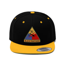 Load image into Gallery viewer, Unisex Flat Bill Hat - 761st Tank Battalion SSI w Name Tape