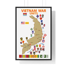 Load image into Gallery viewer, Premium Framed Vertical Poster - Map - Vietnam Units - 3 wo DS