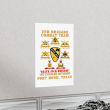 Load image into Gallery viewer, Premium Matte vertical posters - Army - 2nd BCT, 1st Cav Division - BlackJack - All Sub Units w Ribbon X 300