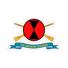 Load image into Gallery viewer, Kiss-Cut Stickers - Army - 7th Infantry Division - SSI w Br - Ribbon X 300