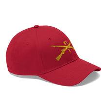 Load image into Gallery viewer, Unisex Twill Hat - 1st Battalion, 41st Infantry Regiment with Infantry Branch without Text - Direct to Garment (DTG) - Printed