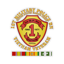 Load image into Gallery viewer, Kiss-Cut Stickers - USMC - 1st MP Battalion - Vietnam Veteran