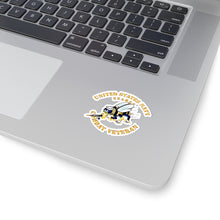 Load image into Gallery viewer, Kiss-Cut Stickers - Navy - Seabee - Combat Veteran - No Shadow
