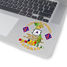 Load image into Gallery viewer, Kiss-Cut Stickers - USMC - Vietnam Combat Vet w 2nd Bn - 1st Marines - 1st Marine Regt w CAR VN SVC