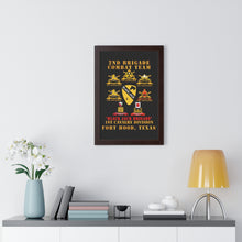 Load image into Gallery viewer, Framed Vertical Poster - Army - 2nd BCT, 1st Cav Division - BlackJack - All Sub Units w Ribbon X 300