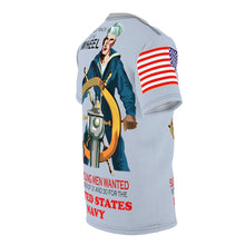 Load image into Gallery viewer, AOP - Navy - Take Your Track at the Wheel - 50, 000 Men Wanted - Usn - American Sailor