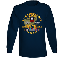 Load image into Gallery viewer, Navy - Afghanistan War Corpsman - Operation Enduring Freedom - Veteran W Fmf - Afghan Svc Long Sleeve