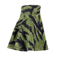 Load image into Gallery viewer, Women's Skater Skirt - Vietnam Military Tiger Stripe Jungle Camouflage