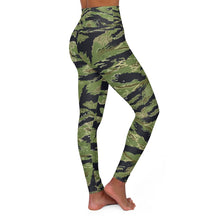 Load image into Gallery viewer, High Waisted Yoga Leggings - Military Tiger Stripe Jungle Camouflage