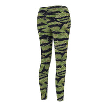 Load image into Gallery viewer, Women's Cut & Sew Casual Leggings - Vietnam Military Tiger Stripe Jungle Camouflage