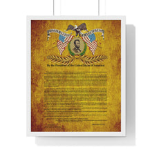 Load image into Gallery viewer, Premium Framed Vertical Poster - Emancipation Proclamation - January 1, 1863