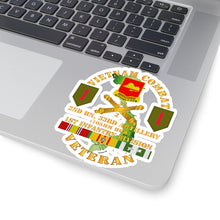 Load image into Gallery viewer, Kiss-Cut Stickers - Army - Vietnam Combat Vet - 2nd Bn 33rd Artillery - 1st Inf Div SSI