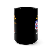 Load image into Gallery viewer, Black Mug 15oz - Army - 10th Mountain Division - Ski Warfare - Ski Combat - Winter Warfare X 300