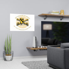 Load image into Gallery viewer, Horizontal Matte Poster - 1st Cavalry Division, 1st Heavy Brigade Combat Team - Ironhorse w Brass Background X 300
