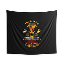 Load image into Gallery viewer, Indoor Wall Tapestries - USMC - Iraq War Veteran - 3rd Bn, 5th Marines w CAR IRAQ SVC
