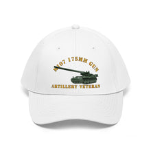 Load image into Gallery viewer, Twill Hat - Army - M107 - 175mm Gun - Artillery Veteran - Hat - Direct to Garment (DTG) - Printed