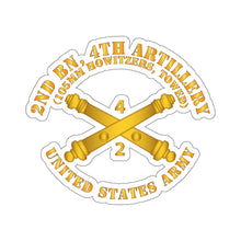 Load image into Gallery viewer, Kiss-Cut Stickers - Army - 2nd Bn 4th Field Artillery Regt - 105mm w Arty Br