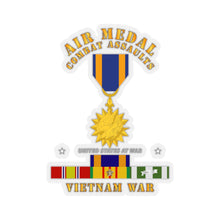 Load image into Gallery viewer, Kiss-Cut Stickers - Army - Air Medal - Combat Assaults w VN SVC w Air Medal Ribbon