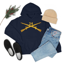 Load image into Gallery viewer, Unisex Heavy Blend Hooded Sweatshirt - Army - 24th Infantry Regiment Branch Wo Txt
