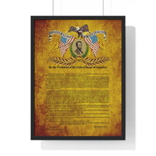 Load image into Gallery viewer, Premium Framed Vertical Poster - Emancipation Proclamation - January 1, 1863