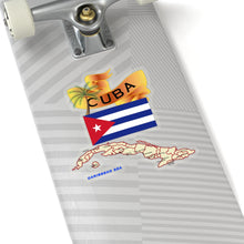 Load image into Gallery viewer, Kiss-Cut Stickers - Cuba - Cuba with Palm and Map X 300