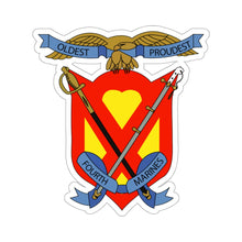 Load image into Gallery viewer, Kiss-Cut Stickers - USMC - 4th Marine Regiment