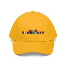 Load image into Gallery viewer, Afghanistan War Service Ribbon Bar - Unisex Twill Hat - Direct to Garment (DTG) Printed