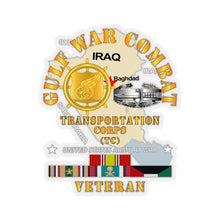 Load image into Gallery viewer, Kiss-Cut Stickers - Army - Gulf War Combat Vet - Transportation Corps X 300