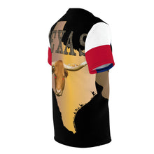 Load image into Gallery viewer, AOP - Shirt - Texas - Rattler Skin -Texas State Map w Longhorn