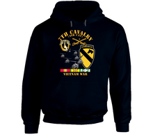 Load image into Gallery viewer, Army - 7th Cavalry Regiment (Air Cavalry) - 1st Cavalry Division with Vietnam Service Ribbons Hoodie, Tshirt and Premium