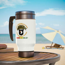 Load image into Gallery viewer, Stainless Steel Travel Mug with Handle, 14oz - Army - 58th Infantry Platoon - Scout Dog - w VN SVC