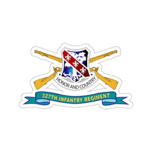 Load image into Gallery viewer, Kiss-Cut Stickers - Army - 327th Infantry Regiment - DUI w Br - Ribbon X 300