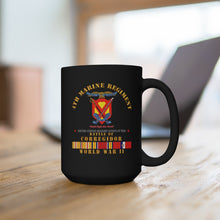 Load image into Gallery viewer, Black Mug 15oz - USMC - 4th Marine Regiment - Battle of Corregidor - WWII w PAC SVC
