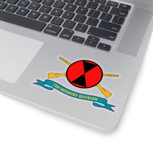 Load image into Gallery viewer, Kiss-Cut Stickers - Army - 7th Infantry Division - SSI w Br - Ribbon X 300