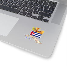 Load image into Gallery viewer, Kiss-Cut Stickers - Cuba - Cuba with Palm and Map X 300