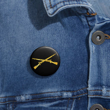 Load image into Gallery viewer, Custom Pin Buttons - Army - Infantry Branch - Crossed Rifles