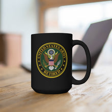 Load image into Gallery viewer, Black Mug 15oz - Army - US Army Retired