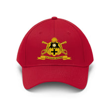 Load image into Gallery viewer, Twill Hat - Army - 5th Cavalry Regiment with Cavalry Branch and Ribbon - Hat - Direct to Garment (DTG) - Printed