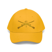 Load image into Gallery viewer, Unisex Twill Hat - 1st Battalion, 41st Infantry Regiment with Infantry Branch without Text - Direct to Garment (DTG) - Printed