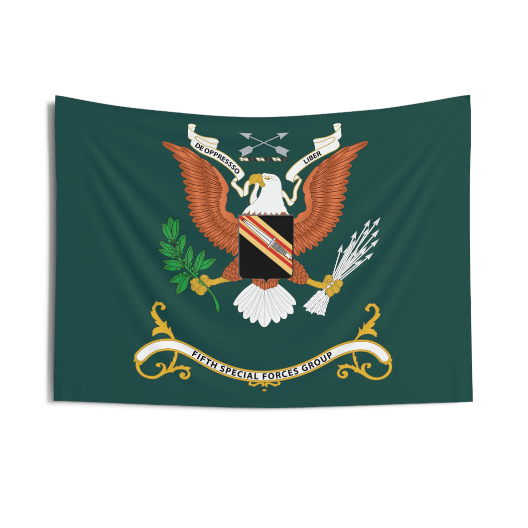 Indoor Wall Tapestries - 5th Special Forces Group (VIETNAM) Regimental Colors Tapestry