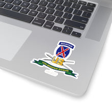 Load image into Gallery viewer, Kiss-Cut Stickers - Army - 10th Mountain Division - SSI w Ski Branch - Ribbon X 300